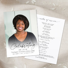 Modern Funeral Celebration of Life Photo Memorial プログラム