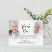 Modern Funeral Memorial 3 Photos Thank You サンキューカード (スタンド正面)