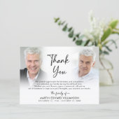 Modern Funeral Memorial 3 Photos Thank You サンキューカード (スタンド正面)