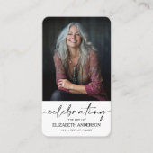 Modern Funeral Memorial Prayer Photo Card 名刺 (正面)