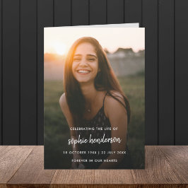 Modern Funeral | Order of Service Folded プログラム