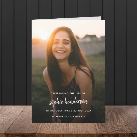 Modern Funeral | Order of Service Folded プログラム