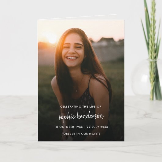 Modern Funeral | Order of Service Folded プログラム (正面)