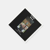 Modern Funeral Personalized 2 Photo Memoria スタンダードカクテルナプキン (角)