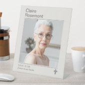 Modern Funeral Photo Cross Pedestal Sign 台座サイン (インサイチュ)