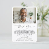 Modern Funeral Photo Script Thank You サンキューカード (スタンド正面)