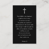 Modern Funeral Photo Sympathy Memorial Prayer Card 名刺 (裏面)