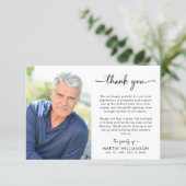 Modern Funeral Photo Thank You Sympathy サンキューカード (スタンド正面)