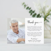Modern Funeral Script Thank You 2 Photos サンキューカード (スタンド正面)