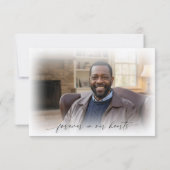 Modern Funeral Script Thank You 2 Photos サンキューカード (裏面)