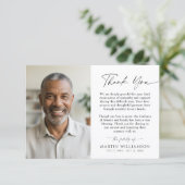 Modern Funeral Script Thank You 2 Photos サンキューカード (スタンド正面)