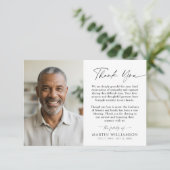 Modern Funeral Script Thank You 2 Photos サンキューカード (スタンド正面)