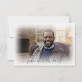 Modern Funeral Script Thank You 2 Photos サンキューカード (裏面)