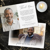 Modern Funeral Script Thank You 2 Photos サンキューカード