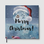 Modern funny cute Christmas reindeer ゲストブック (正面)