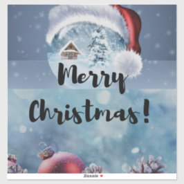 Modern funny cute Christmas reindeer      シール