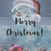 Modern funny cute Christmas reindeer      シール (正面)