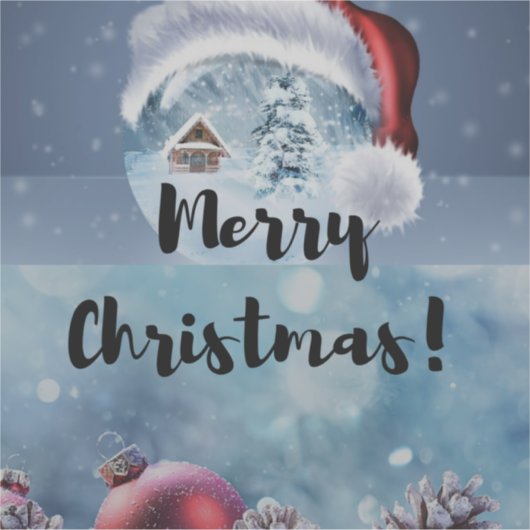 Modern funny cute Christmas reindeer      シール (正面)