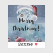 Modern funny cute Christmas reindeer      シール (シート)