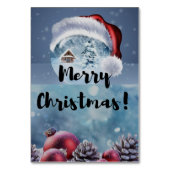 Modern funny cute Christmas reindeer      テーブルナンバー (裏面)