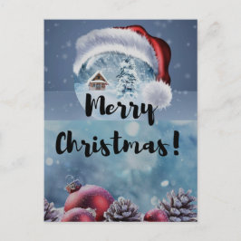 Modern funny cute Christmas reindeer      ポストカード