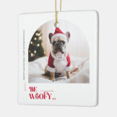 Modern Funny Family Pet Dog Arch Photo Christmas セラミックオーナメント (左)