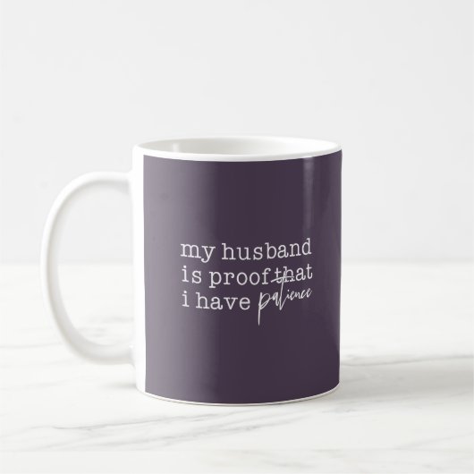 Modern Funny Husband Quote コーヒーマグカップ (左)