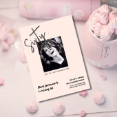 Modern Funny Light Pink Photo 60th Birthday  招待状