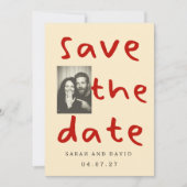 Modern Funny Minimal Photo 招待状 (正面)