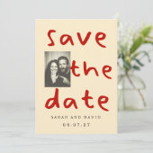 Modern Funny Minimal Photo 招待状 (スタンド正面)