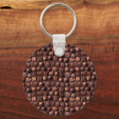 Modern Funny Sweet Brown Dessert for Chocoholic キーホルダー (正面)