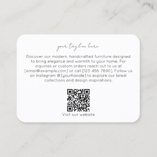 Modern Furniture Store Minimalist Interior Design  名刺 (裏面)