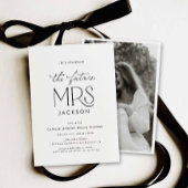 Modern Future Mrs Bridal Shower Photo Invitation 招待状