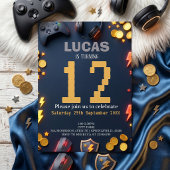 Modern Gaming Birthday Theme 招待状