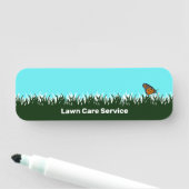 Modern Garden Service Lawn Silhouette Dry Erase 名札 (インサイチュ)