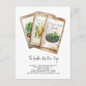 Modern Garden We've Moved Elegant Watercolor 案内ポストカード (正面)
