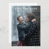 Modern Gay Couple Photo Save the date 招待状 (正面/裏面)