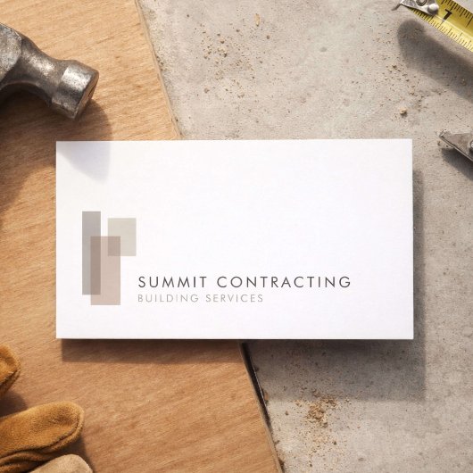 Modern General Contractor Logo 名刺