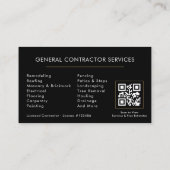 Modern General Contractor QR Code 名刺 (裏面)