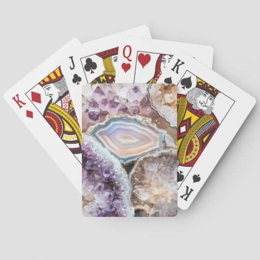 Modern Geode Crystal| Art Photo Poker Cards トランプ (裏面)