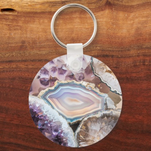 Modern Geode Crystal | Crystal Keychain キーホルダー (裏面)