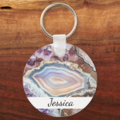 Modern Geode Crystal | Crystal Keychain キーホルダー (正面)