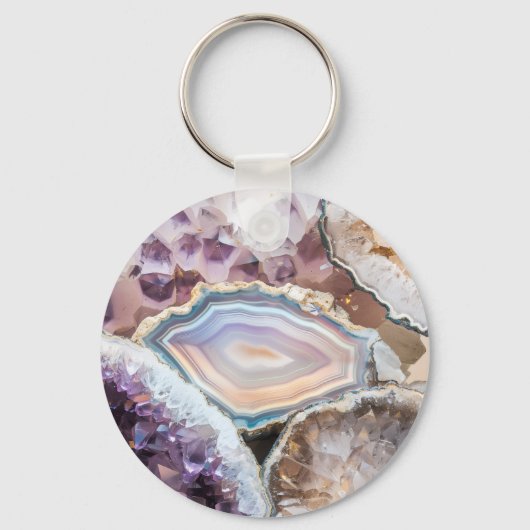 Modern Geode Crystal | Crystal Keychain キーホルダー (裏面)