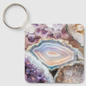 Modern Geode Crystal | Crystal Keychain キーホルダー (正面)