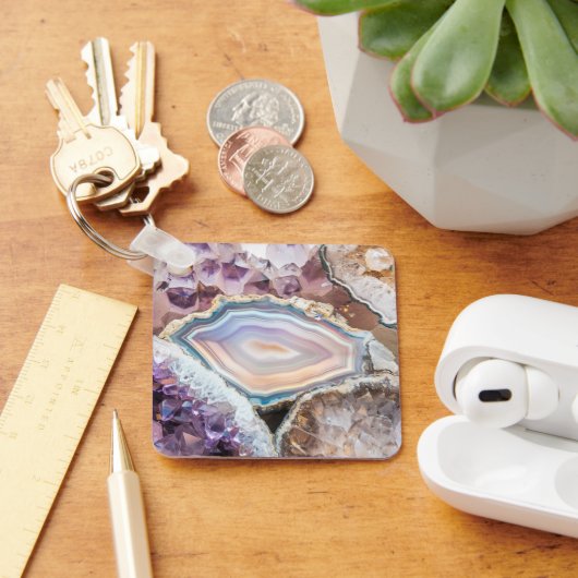 Modern Geode Crystal | Crystal Keychain キーホルダー (デスク)