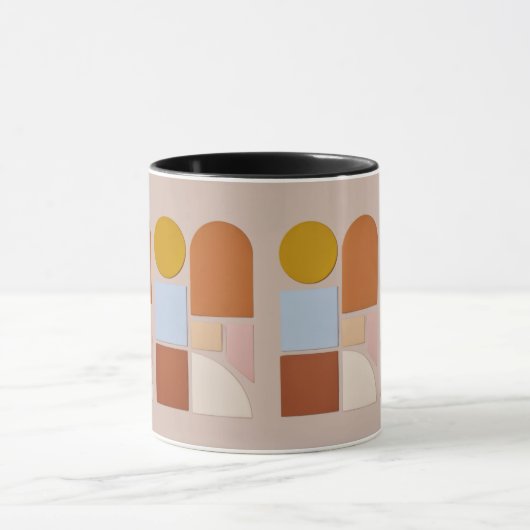 Modern Geometric Abstract Coffee Mug マグカップ (中央)