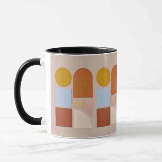 Modern Geometric Abstract Coffee Mug マグカップ (左)