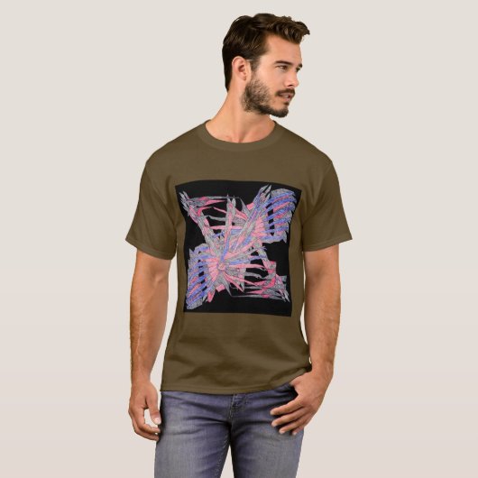 Modern Geometric Abstract Men’s Art Tee Tシャツ (正面フル)