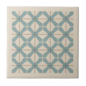 Modern Geometric Abstract Pat#16 Teal ID1192 タイル (正面)