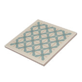 Modern Geometric Abstract Pat#16 Teal ID1192 タイル (側面)